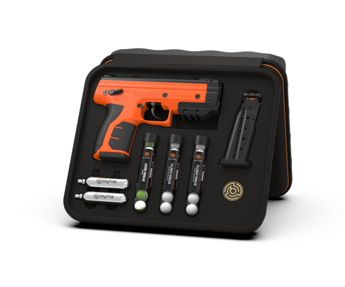 Byrna HD XL Kinetic Kit - Non Lethal Self Defense Launcher, Safety Orange