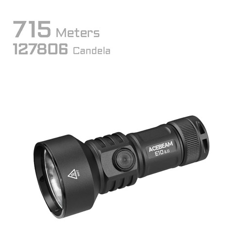 Acebeam E10 Compact Long-Range Flashlight 760 Lumens Black - E10-BLK