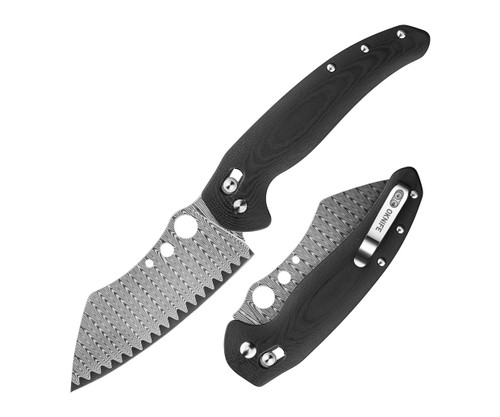 Oknife Sentry R1 Folding Kitchen Knife Damascus Black G10 - SENTRYR1-RD