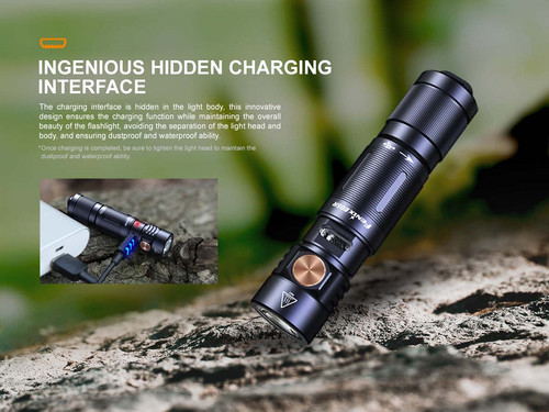 Fenix E05R Rechargeable Keychain Flashlight 400 Lumens Matte Black - FX-E05R-BLACK