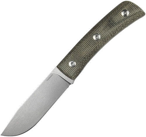 StraightLine EDC DCA Buster Fixed Blade Knife 2.68" 14C28N Clip Point Blade Blue Micarta Handles - BDG-BC