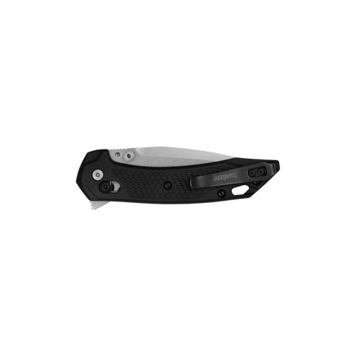 Kershaw Bonneville DuraLock Folding Knife 3.20" 14C28N Modified Clip Point Blade Black GFN Handles - 6000