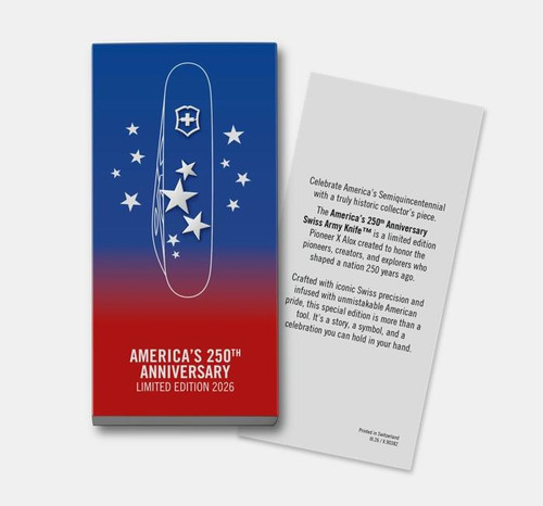 Victorinox Pioneer X Alox USA 250th Anniversary Limited Edition Swiss Army Knife - 0.8231.26-X5