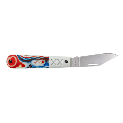 Case Crossroads Smooth Red White Blue Burl G10 Barlow - 53164