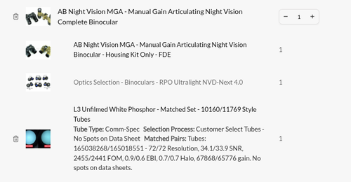 AB Night Vision MGA - Manual Gain Articulating Night Vision Complete Binocular