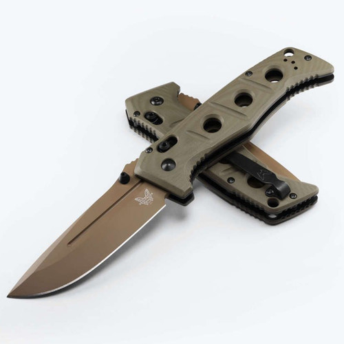 Benchmade 275FE-04 Adamas AXIS Lock Folding Knife MagnaCut FDE - 275FE-04