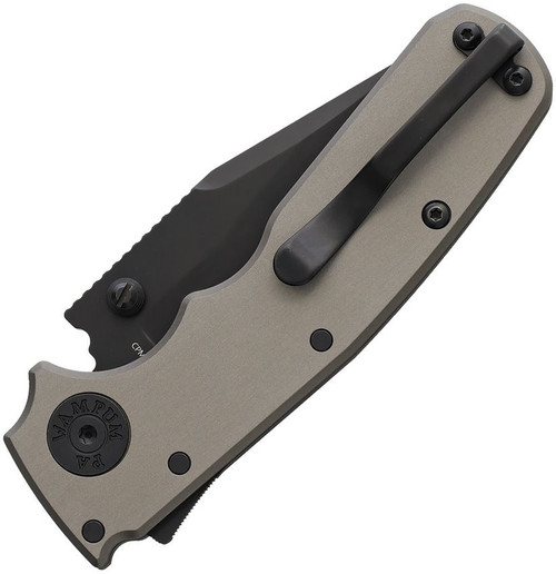 Demko Knives Shark-Cub Stealth CPM-20CV DLC Gray Aluminum - DEM19274
