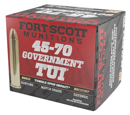 Fort Scott Munitions 45-70 Gov 300gr TUI Solid Copper 20rd - 4570-300-SCV1