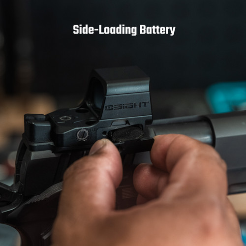 Osight XE OSIGHTXE Advanced Multi-Reticle System Enclosed Optic with Built-In Backup Iron Sight  - Black