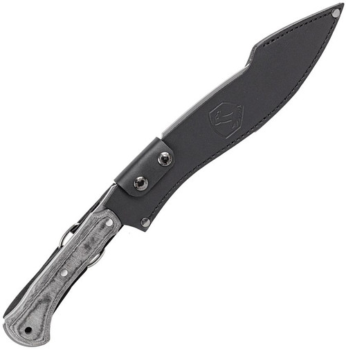 Condor Tool & Knife K-Night Kukri 12.04" 1075 HC Steel Blasted Satin Convex Edge Micarta Handle Gray - CTK1344-12HC