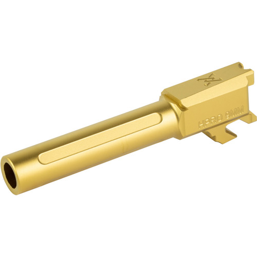 OVERSTOCK - True Precision Springfield Hellcat Pro 3.7" Non-Threaded Match Barrel TiN Gold - OVERSTOCK