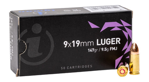 Igman Subsonic 9mm Luger Ammunition 147 Grain Full Metal Jacket 3877002037207 - 50 Rounds per Box