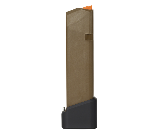 Taran Tactical Completed Glock 17 9mm Magazine FDE Body Black Basepad - TTI-G17CM-FDE-00