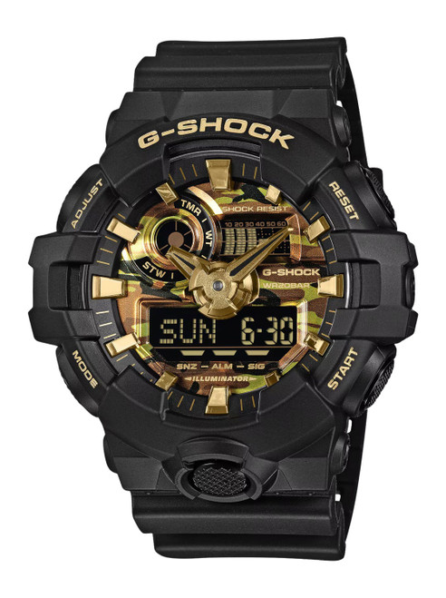 Casio G-SHOCK GA-700CF-1A Analog-Digital Camouflage Dial Watch Black