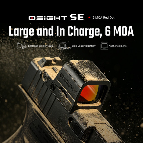 Olight Osight SE Enclosed Red Dot Sight 6 MOA RMSc Footprint - OSIGHTSE6MOARD