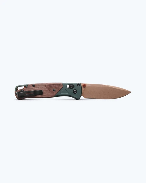 Benchmade Bugout 535FE-2602 3.24" CPM-S90V FDE Battlewash Blade Taiga Green Aluminum Micarta Handle Knife - 535FE-2602