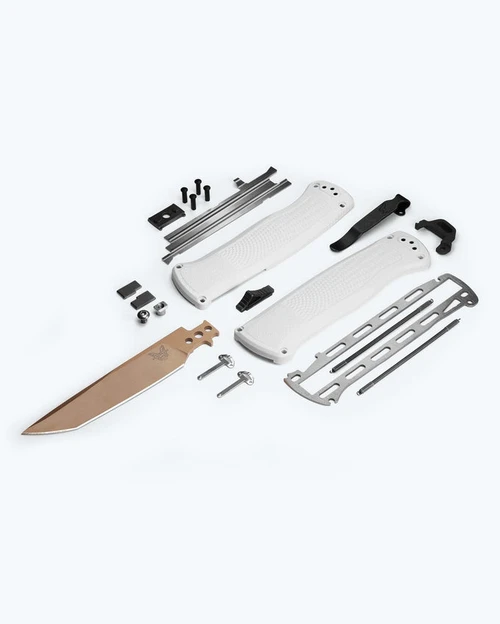 Benchmade Shootout 5370FE-10 OTF 3.51" CPM-CruWear Flat Earth PVD Tanto Blade Cool Gray Grivory Auto Knife - 5370FE-10
