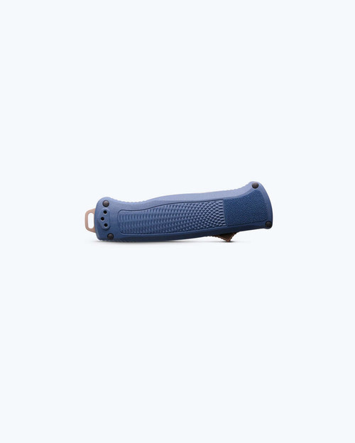 Benchmade Shootout 5370FE-09 OTF 3.51" CPM-CruWear Flat Earth PVD Tanto Blade Crater Blue Grivory Auto Knife - 5370FE-09