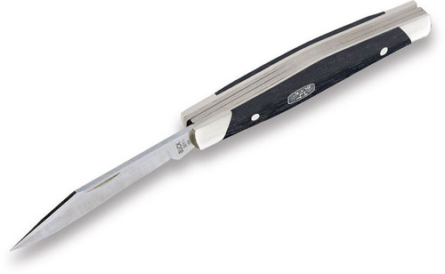 Buck Stockman 0301BRS2 3-Blade Slipjoint Folding Knife 4" Closed Ebony Wood Handle - 14448