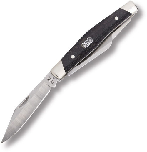 Buck Stockman 0301BRS2 3-Blade Slipjoint Folding Knife 4" Closed Ebony Wood Handle - 14448
