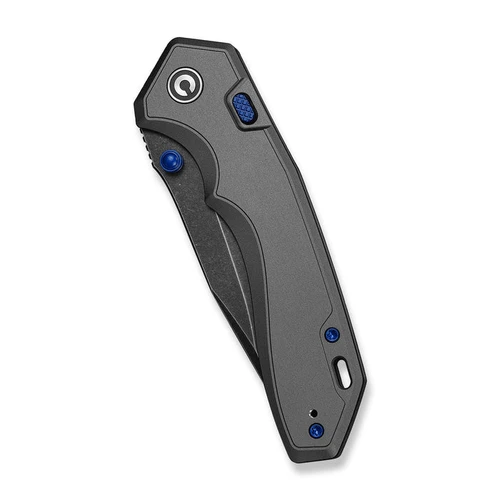 CIVIVI ELITE Brova Top Liner Lock Folding Knife 3.41" CPM-S35VN Black Blade Gray Aluminum - CE25093-1