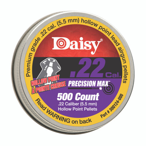 Daisy PrecisionMax .22 Caliber Pellets 14.0 Grain Hollow Point 987785-463 - 500 per Tin