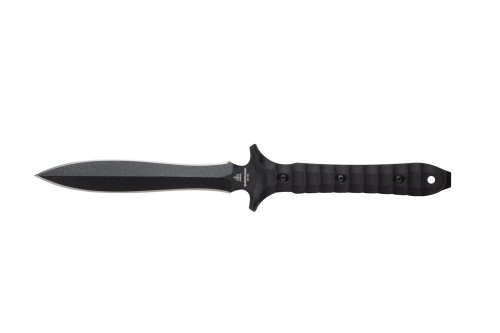 TOPS Knives Shirodagga Fixed Blade Dagger 5.5" 1095 Carbon Black Blade Black G10 - SHRA-01