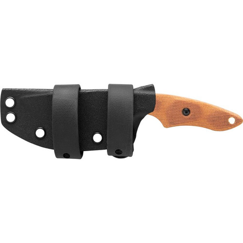 TOPS Knives 3 Pointer Fixed Blade Knife 3.13" 1095 Carbon Black Blade Tan Micarta - 3PR-02