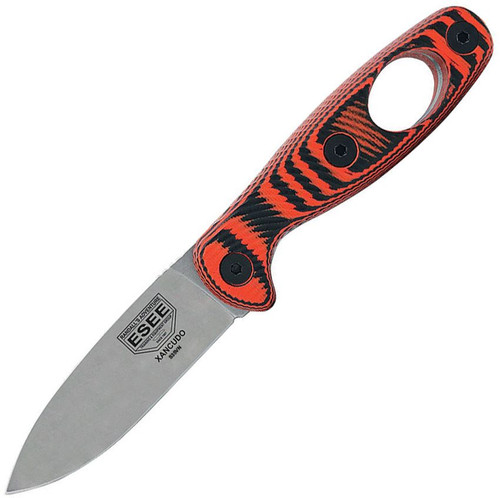 ESEE Xancudo Carabiner Hole Fixed Blade Knife 3.0" CPM-S35VN Orange Black G10 - XAN1-006