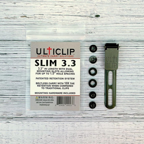 UltiClip Slim 3.3 Steel Holster Retention Clip Black - SLIM-3.3