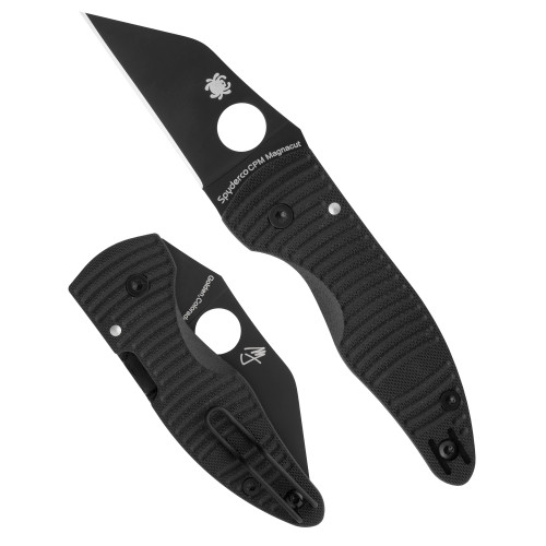 Spyderco MicroJimbo Salt Folding Knife 2.45" CPM MagnaCut DLC Wharncliffe - C264GMCBKP
