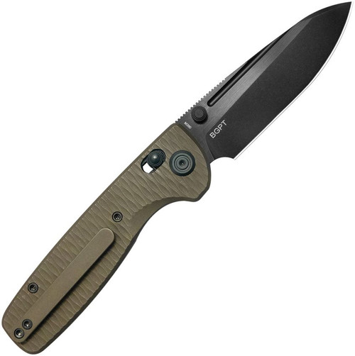 KB Knives Bluff Crossbar Lock Folding Knife 3.19" Bohler M390 DLC Bronze Titanium - KB383I
