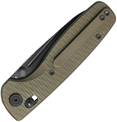 KB Knives Bluff Crossbar Lock Folding Knife 3.19" Bohler M390 DLC Bronze Titanium - KB383I