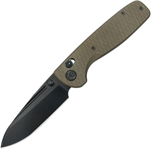 KB Knives Bluff Crossbar Lock Folding Knife 3.19" Bohler M390 DLC Bronze Titanium - KB383I