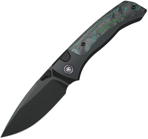 REMETTE Steed Button Framelock Knife 3.82" Bohler M390 Black DLC - RTWS-BCBA