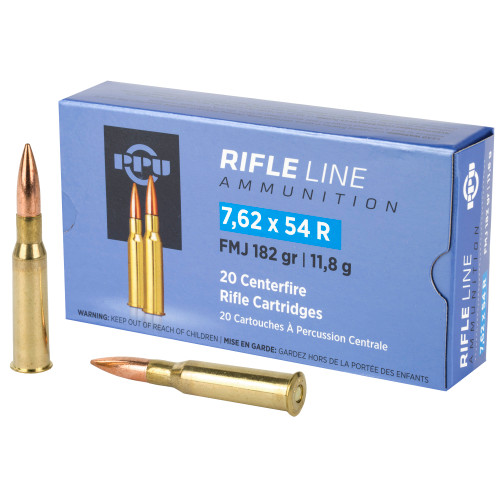 Prvi Partizan 7.62x54R Ammunition 182 Grain Full Metal Jacket PP76254F - 20 Rounds per Box