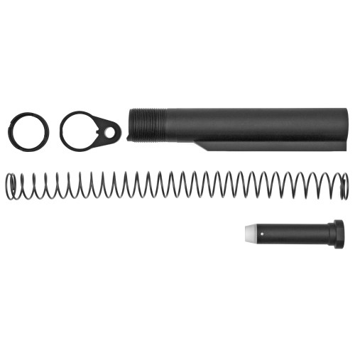 CMC Triggers Mil Spec Buffer Tube Kit - Black, 6 Position Tube, Spring, Buffer, Locking Ring & Nut, AR-15