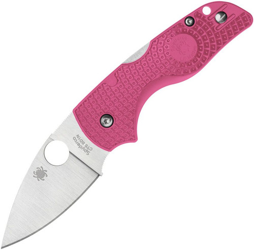 Spyderco Lil' Native Lockback Knife 2.42" CPM S30V Satin Blade Pink G10 - C230PPN