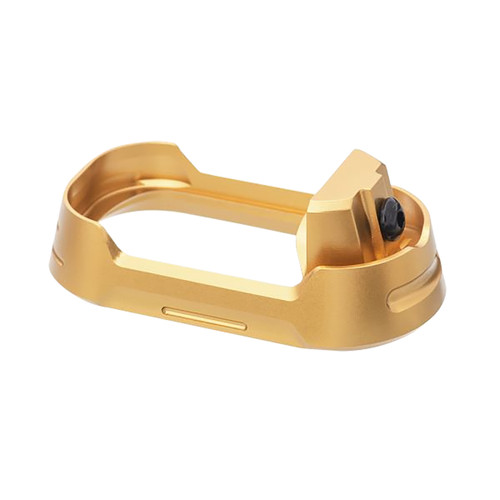 Tyrant CNC Glock 19 Gen 3-4 Magwell Gold Aluminum w/ Black Screw - TDG19G34MWGLDBLKSRW
