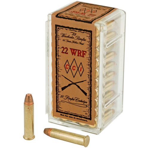 CCI 0069 High-Speed 22 WRF Ammo 45 Grain Jacketed Hollow Point (JHP) - 50 Round Box