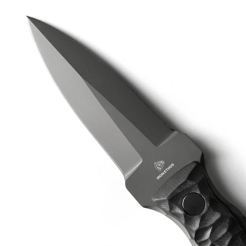 Iron Ethos Darkthorn Fixed Blade Dagger 3.92" 14C28N Black G10 Handle - E11A22F-10