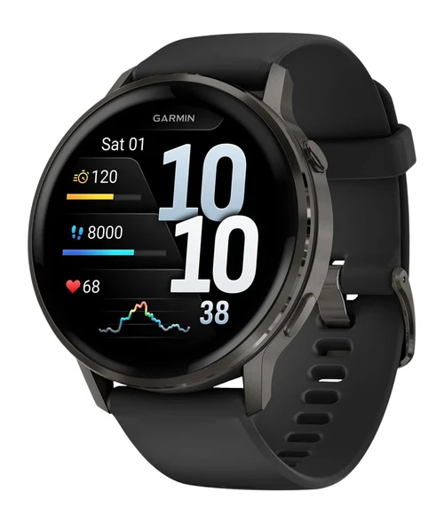 Garmin Venu 4 GPS Smartwatch Beige/Gold with Bone Silicone Band - 010-03013-00