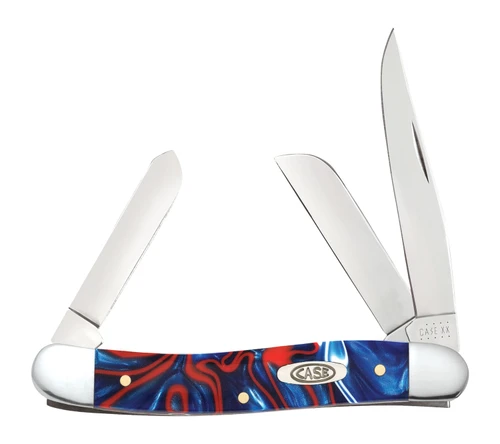 Case Patriotic Medium Stockman 3.63" Tru-Sharp SS Kirinite Handle - 11201