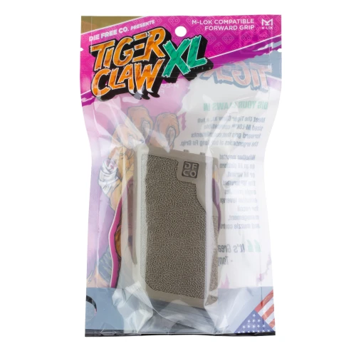 Die Free Co Tiger Claw XL M-LOK Foregrip Flat Dark Earth - TC-XL-MLOK-FDE