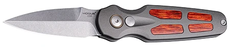 Hogue Ballista II Auto Folding Knife 2.60" MagnaCut Steel Gray Aluminum Cocobolo Inlay - 64233