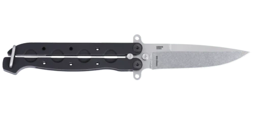 CRKT M16-03BALI Balisong Butterfly Knife 4.39" CPM MagnaCut Stonewash Spear Point Black Aluminum - M16-03BALI