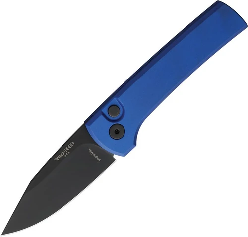 Pro-Tech Chaves Scapegoat Compact Auto 2.95" MagnaMax Black Blade Blue Aluminum - RCS1103-BLUE