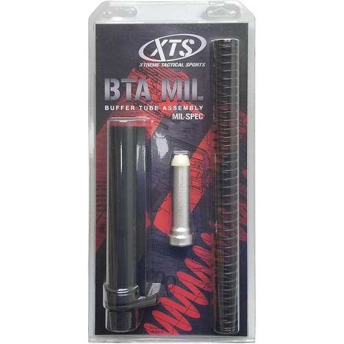 XTS AR-15 Mil-Spec 6-Position Buffer Tube Assembly Black - XTS-BTA-MIL