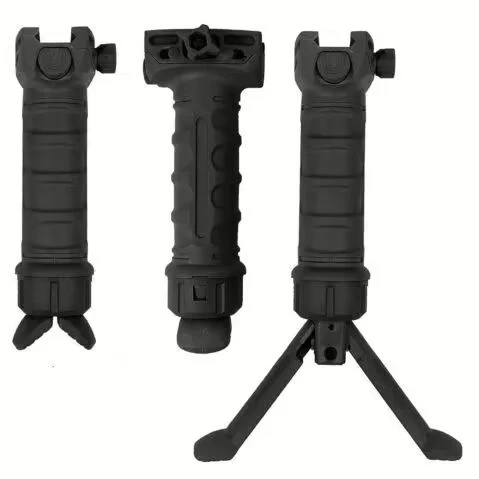 XTS Rugged Foregrip Bipod Fits Picatinny Rail Black - GB-08