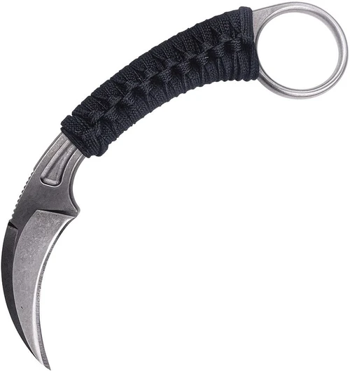 Bastinelli Creations PiKa Karambit 1.60" N690 Stonewashed Blade Cord Wrapped - BC-PIKASWBCW